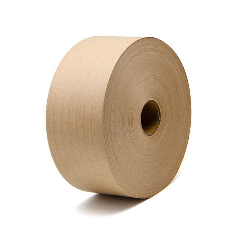KN-37120R Natural Recycled Reinforced Water Activated Kraft Paper Tape