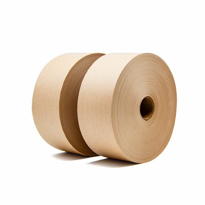 KN-37120R Natural Recycled Reinforced Water Activated Kraft Paper Tape