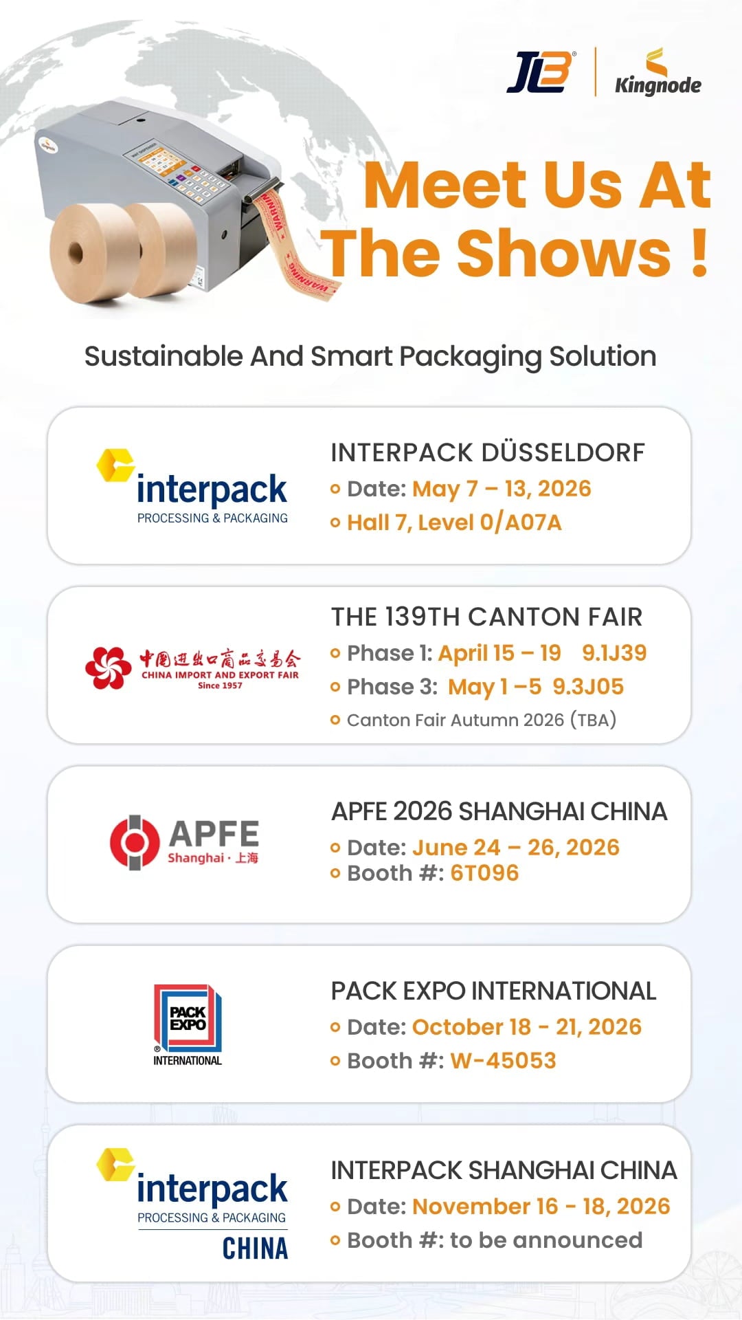 Kingnode 2026 Global Exhibition Plan: Focusing on Sustainable Smart Packaging Solutions