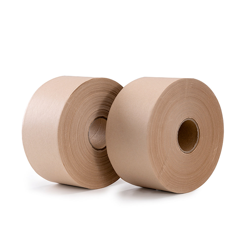 thumbnail image 2 of 3'' X 650 Feet Reinforced Water Activated Gummed Kraft Paper Tape, For Heavy Duty Secure Packing Shipping, Tamper Evident Gummed Tape, Brown - 3 Rolls 2 of 12